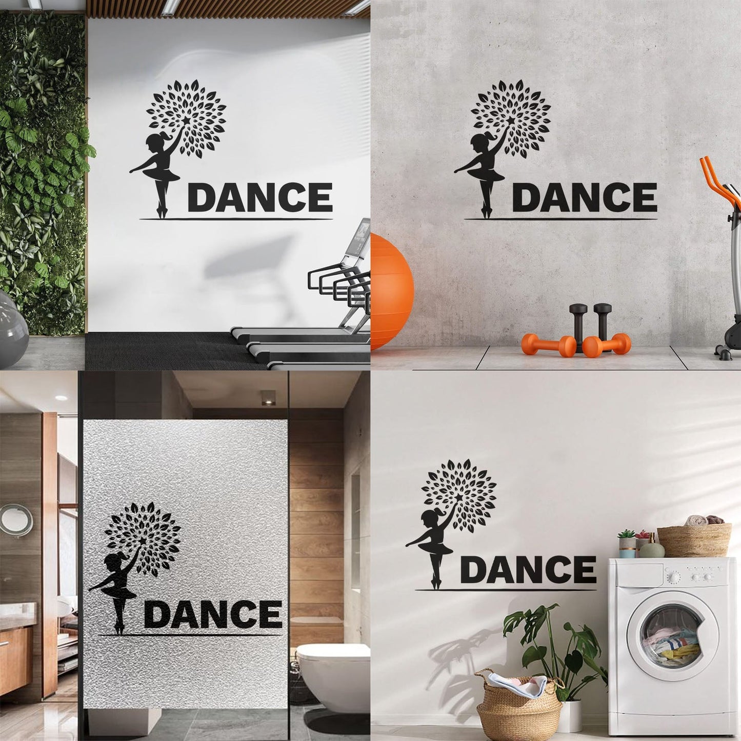 Wall Decals Pvc Little Dancer Flower Pattern Kids Ballet Studio Can Modify And Add Information