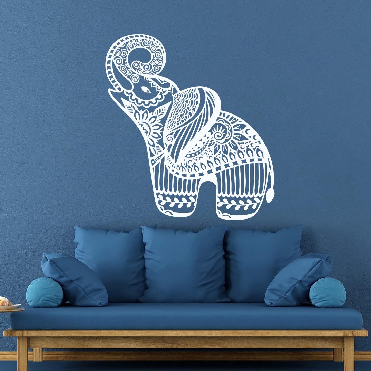 Little Elephant Ornament Animal Patterns Flowers Lettering Stickers Art Decoration