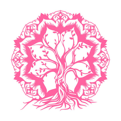 Vinyl Wall Decals Lotus Flower Abstract Tree Of Life Branches Glass Stickers