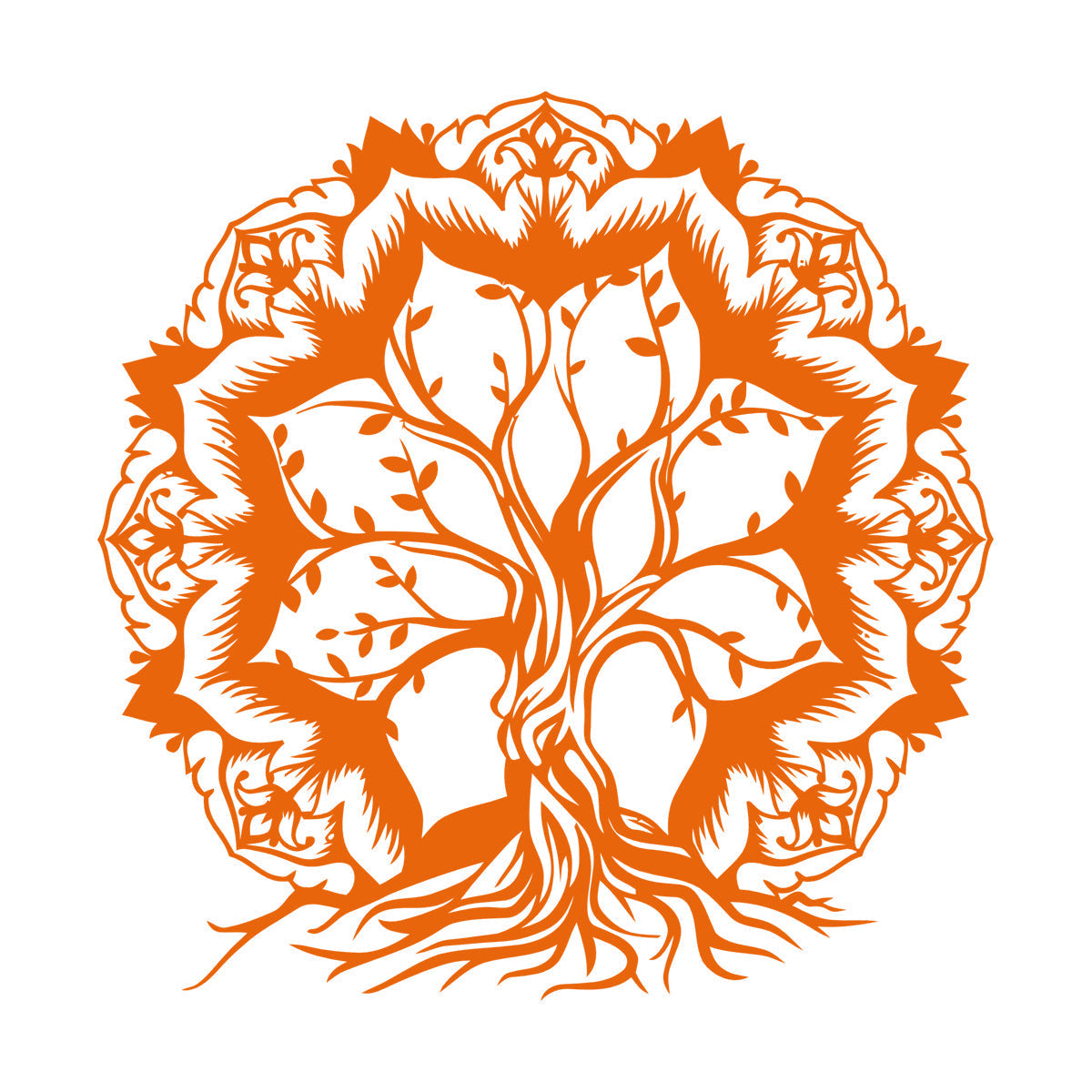 Vinyl Wall Decals Lotus Flower Abstract Tree Of Life Branches Glass Stickers