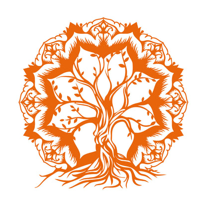 Vinyl Wall Decals Lotus Flower Abstract Tree Of Life Branches Glass Stickers