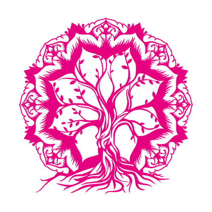 Vinyl Wall Decals Lotus Flower Abstract Tree Of Life Branches Glass Stickers