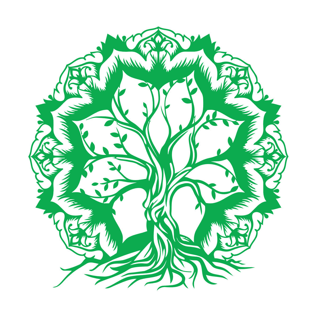 Vinyl Wall Decals Lotus Flower Abstract Tree Of Life Branches Glass Stickers