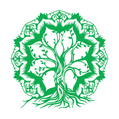 Vinyl Wall Decals Lotus Flower Abstract Tree Of Life Branches Glass Stickers