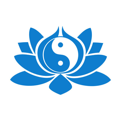 Wall Vinyl Sticker Decor Lotus Flower Yin Yang Symbol Buddhism Yoga Can Modify And Add Information