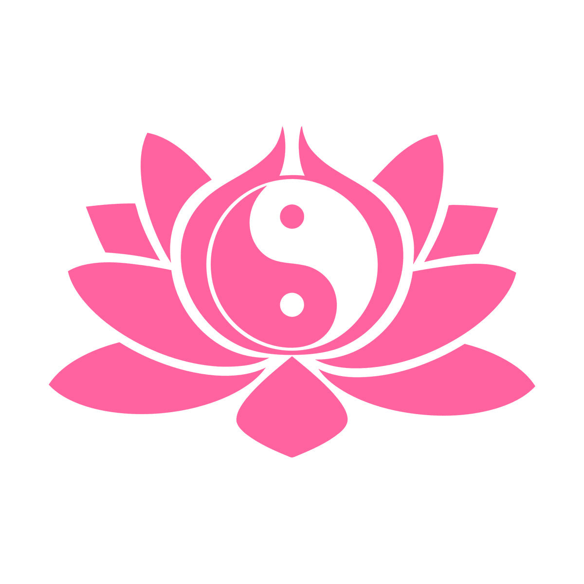 Wall Vinyl Sticker Decor Lotus Flower Yin Yang Symbol Buddhism Yoga Can Modify And Add Information