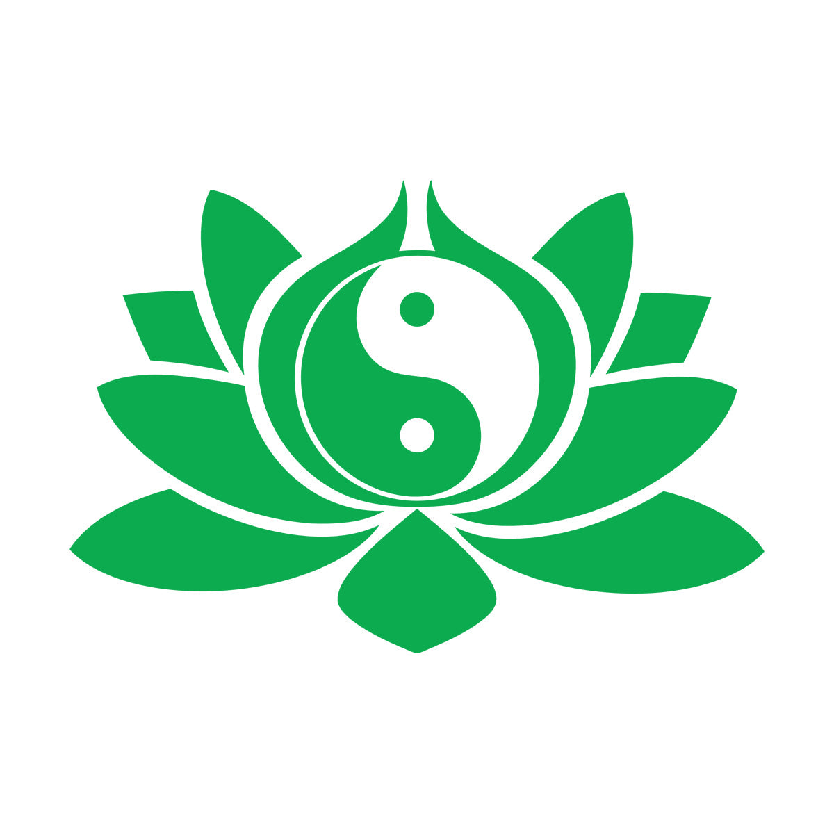 Wall Vinyl Sticker Decor Lotus Flower Yin Yang Symbol Buddhism Yoga Can Modify And Add Information