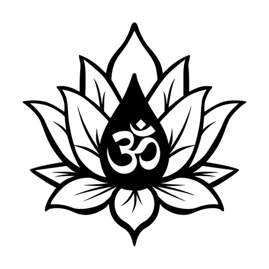 Lotus Flower Yoga Studio Buddhism Meditation Fine Carving Decals Can Modify And Add Information