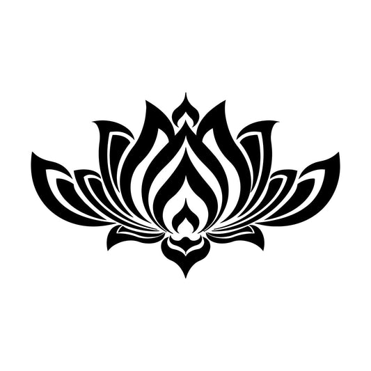 Wall Decals Lotus Yoga Buddhism Flower Room Removable Without Leaving Glue