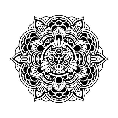 Wall Stickers Mandala Beautiful Flower Home Multiple Size Options