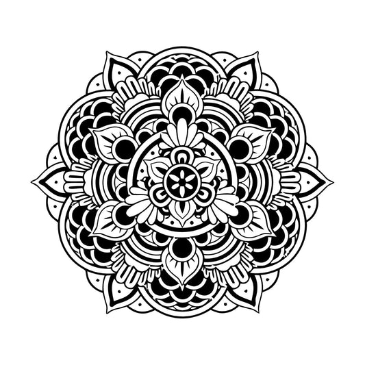 Wall Stickers Mandala Beautiful Flower Home Multiple Size Options