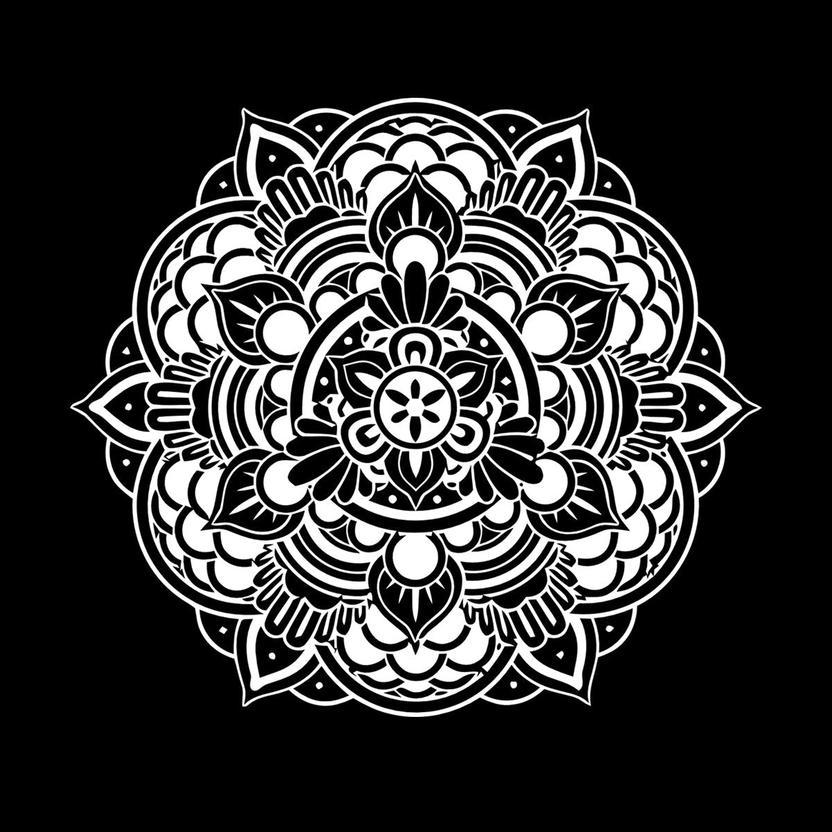 Wall Stickers Mandala Beautiful Flower Home Multiple Size Options