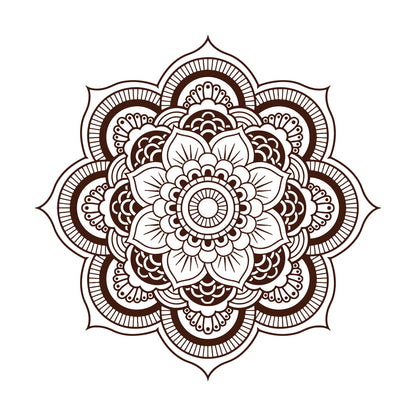 Fine Carving Decals Lotus Flower Mandala D¨¦cor Pattern Waterproof