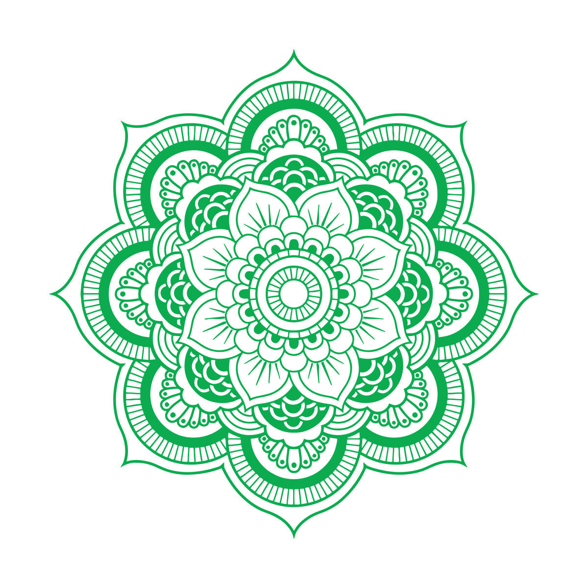 Fine Carving Decals Lotus Flower Mandala D¨¦cor Pattern Waterproof