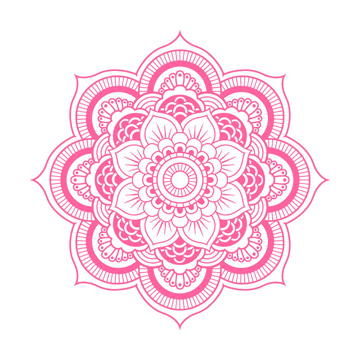 Fine Carving Decals Lotus Flower Mandala D¨¦cor Pattern Waterproof