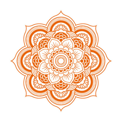 Fine Carving Decals Lotus Flower Mandala D¨¦cor Pattern Waterproof