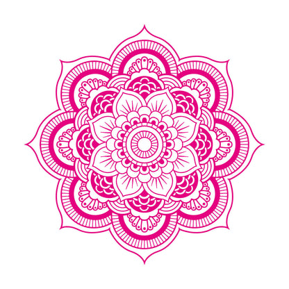 Fine Carving Decals Lotus Flower Mandala D¨¦cor Pattern Waterproof