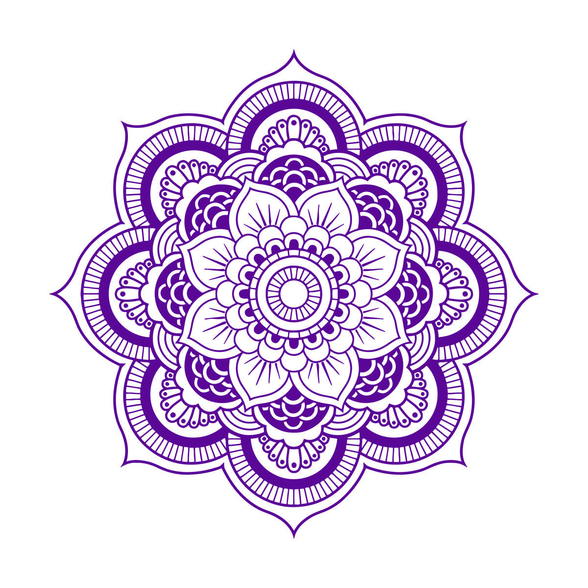 Fine Carving Decals Lotus Flower Mandala D¨¦cor Pattern Waterproof