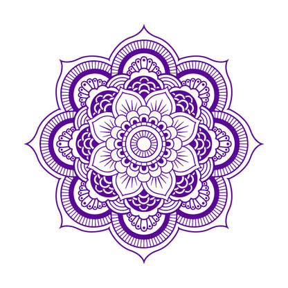 Fine Carving Decals Lotus Flower Mandala D¨¦cor Pattern Waterproof