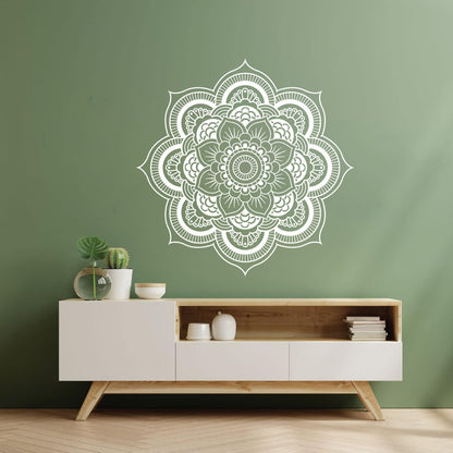 Fine Carving Decals Lotus Flower Mandala D¨¦cor Pattern Waterproof