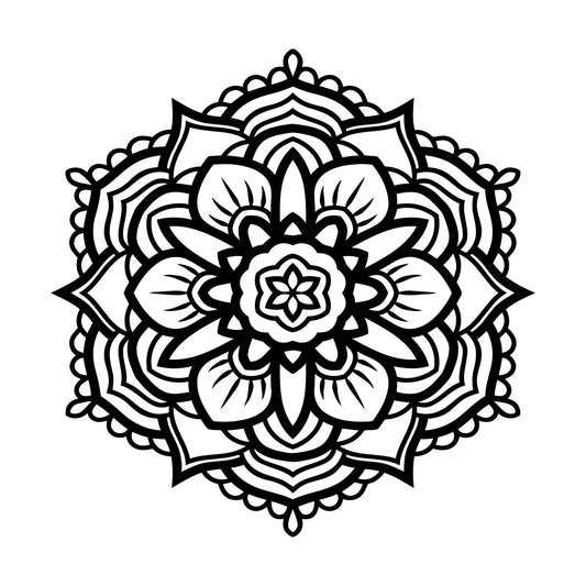 Engraving Stickers Mandala Buddhism Lotus Flower Yoga Meditation Personalized Customization