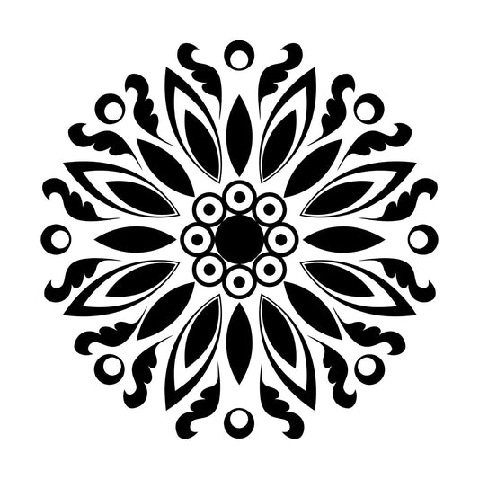 Lettering Decals Mandala Buddhism Lotus Flower Yoga Can Modify And Add Information