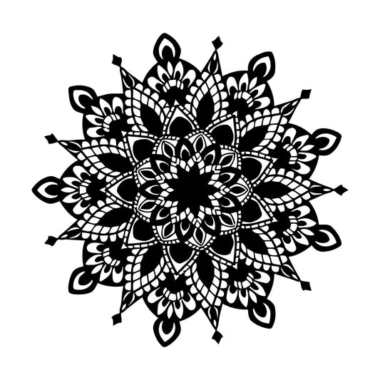 Wall Decals Pvc Mandala Buddhism Yoga Meditation Lotus Flower Art Decoration