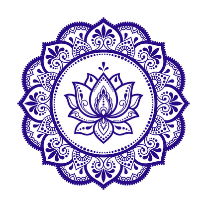 Lettering Stickers Mandala Circle Flower Ornament Pattern Lotus Wall Beautification