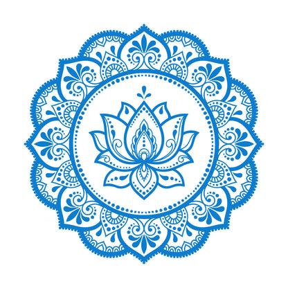 Lettering Stickers Mandala Circle Flower Ornament Pattern Lotus Wall Beautification