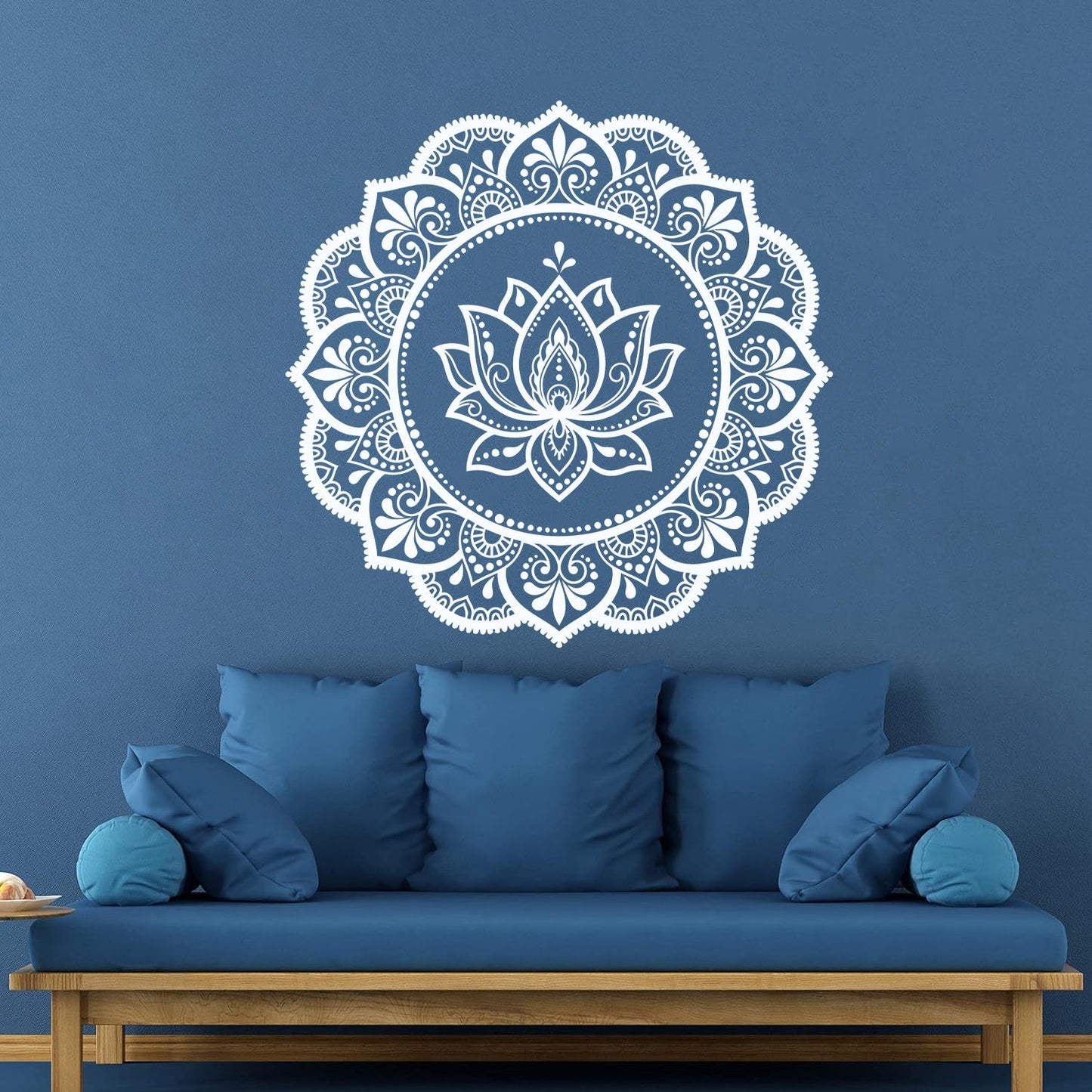 Lettering Stickers Mandala Circle Flower Ornament Pattern Lotus Wall Beautification