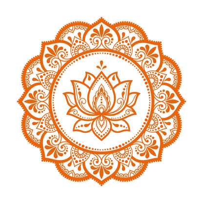 Lettering Stickers Mandala Circle Flower Ornament Pattern Lotus Wall Beautification
