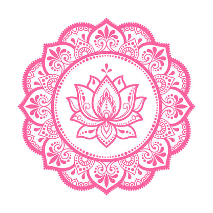 Lettering Stickers Mandala Circle Flower Ornament Pattern Lotus Wall Beautification