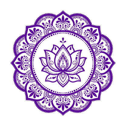 Lettering Stickers Mandala Circle Flower Ornament Pattern Lotus Wall Beautification