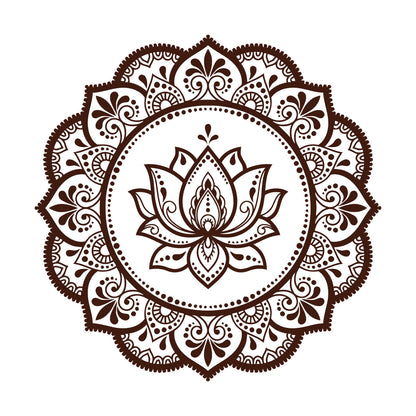 Lettering Stickers Mandala Circle Flower Ornament Pattern Lotus Wall Beautification