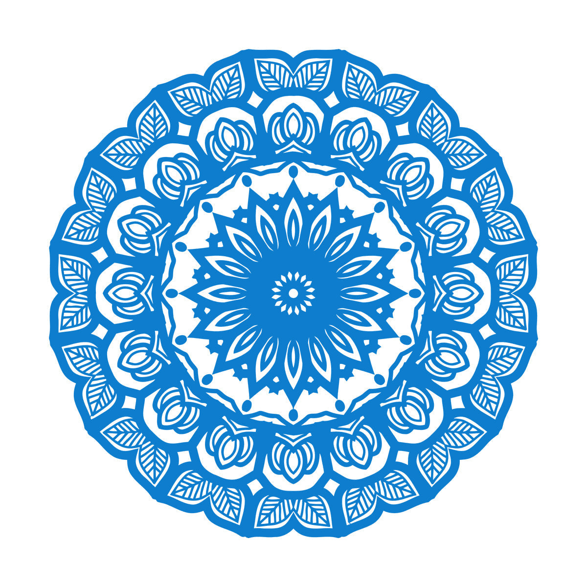 Wall Decals Paster Paper Mandala Circle Flowers Beautiful Floral Ornament Car Body Decoration