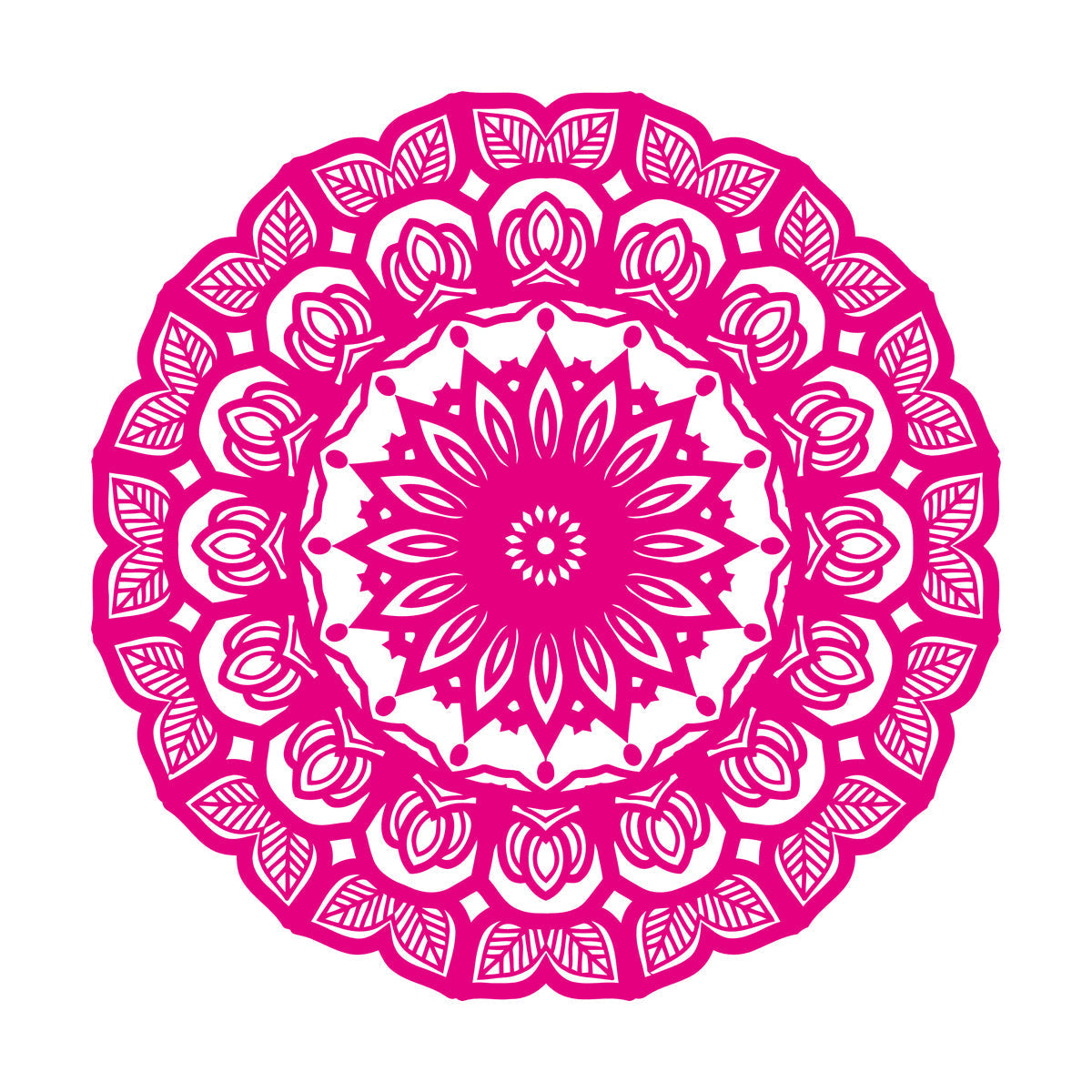 Wall Decals Paster Paper Mandala Circle Flowers Beautiful Floral Ornament Car Body Decoration