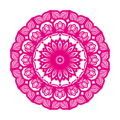 Wall Decals Paster Paper Mandala Circle Flowers Beautiful Floral Ornament Car Body Decoration