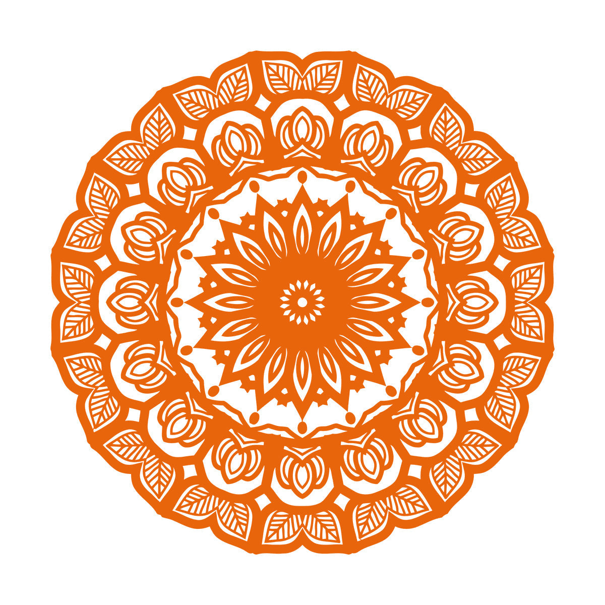 Wall Decals Paster Paper Mandala Circle Flowers Beautiful Floral Ornament Car Body Decoration