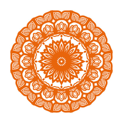 Wall Decals Paster Paper Mandala Circle Flowers Beautiful Floral Ornament Car Body Decoration