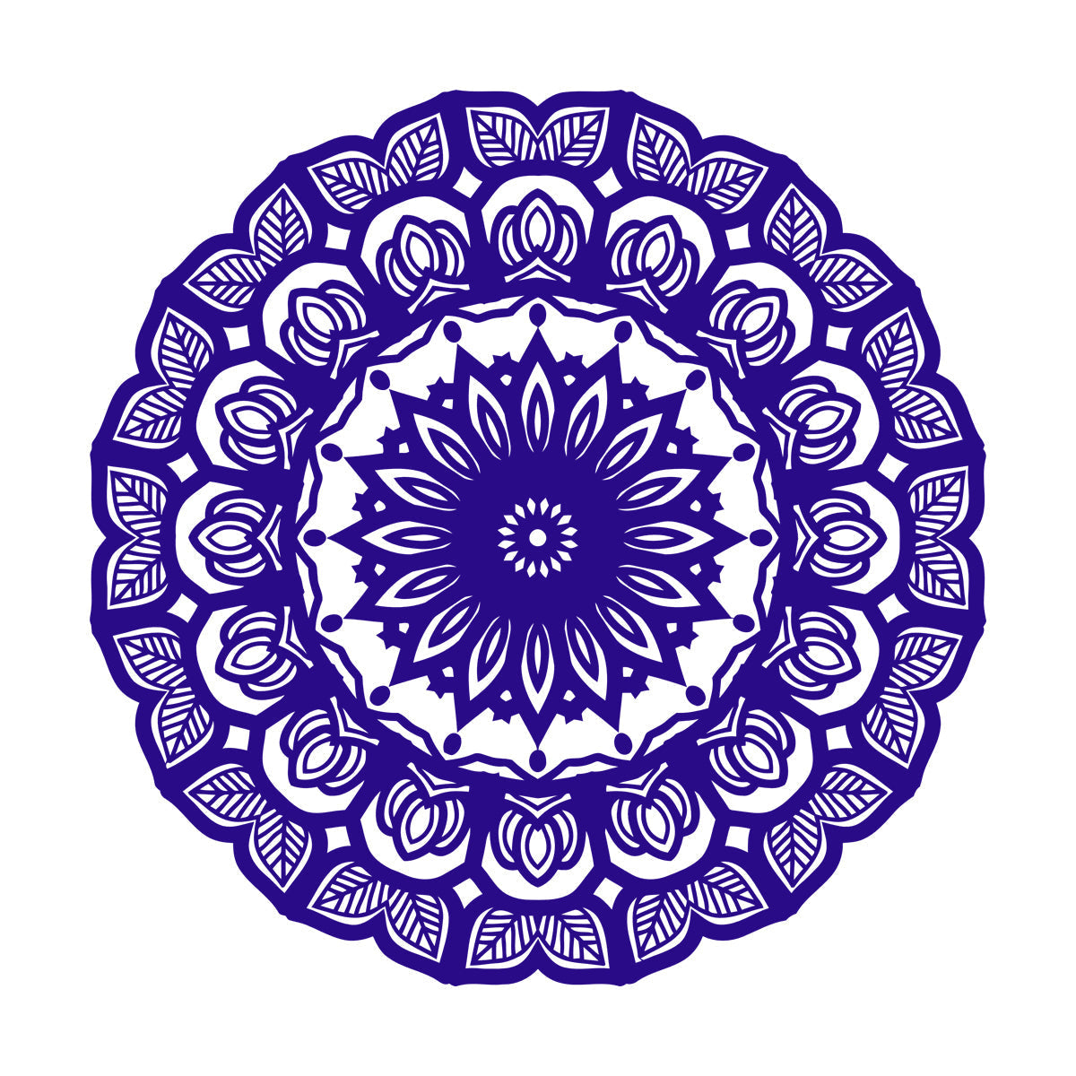 Wall Decals Paster Paper Mandala Circle Flowers Beautiful Floral Ornament Car Body Decoration