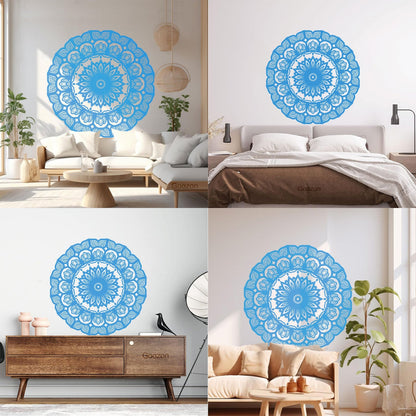 Wall Decals Paster Paper Mandala Circle Flowers Beautiful Floral Ornament Car Body Decoration