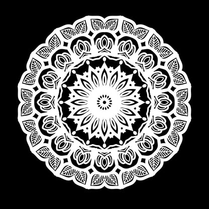 Wall Decals Paster Paper Mandala Circle Flowers Beautiful Floral Ornament Car Body Decoration