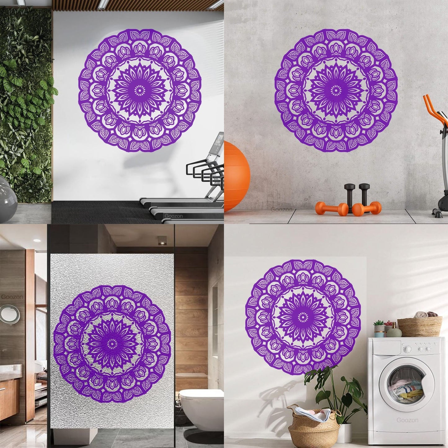 Wall Decals Paster Paper Mandala Circle Flowers Beautiful Floral Ornament Car Body Decoration
