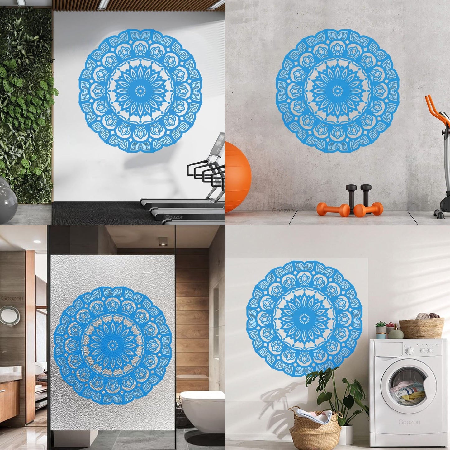 Wall Decals Paster Paper Mandala Circle Flowers Beautiful Floral Ornament Car Body Decoration
