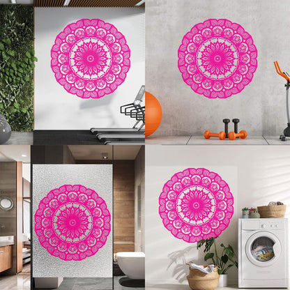 Wall Decals Paster Paper Mandala Circle Flowers Beautiful Floral Ornament Car Body Decoration