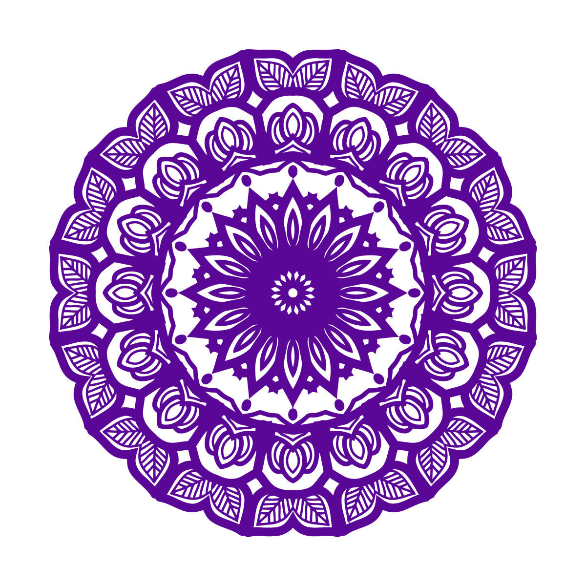 Wall Decals Paster Paper Mandala Circle Flowers Beautiful Floral Ornament Car Body Decoration