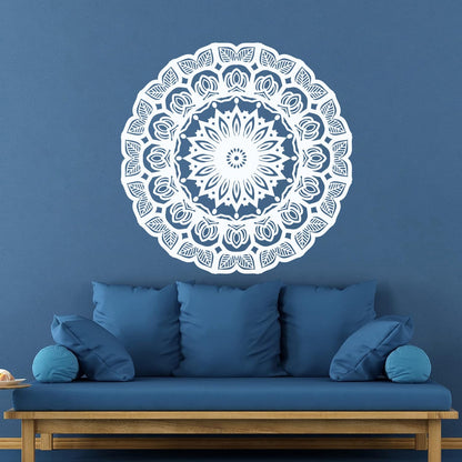 Wall Decals Paster Paper Mandala Circle Flowers Beautiful Floral Ornament Car Body Decoration