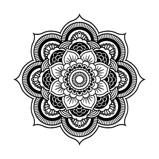 Mandala Flower Hinduism Buddhism Yoga Studio Vinyl Wall Stickers Window Decals