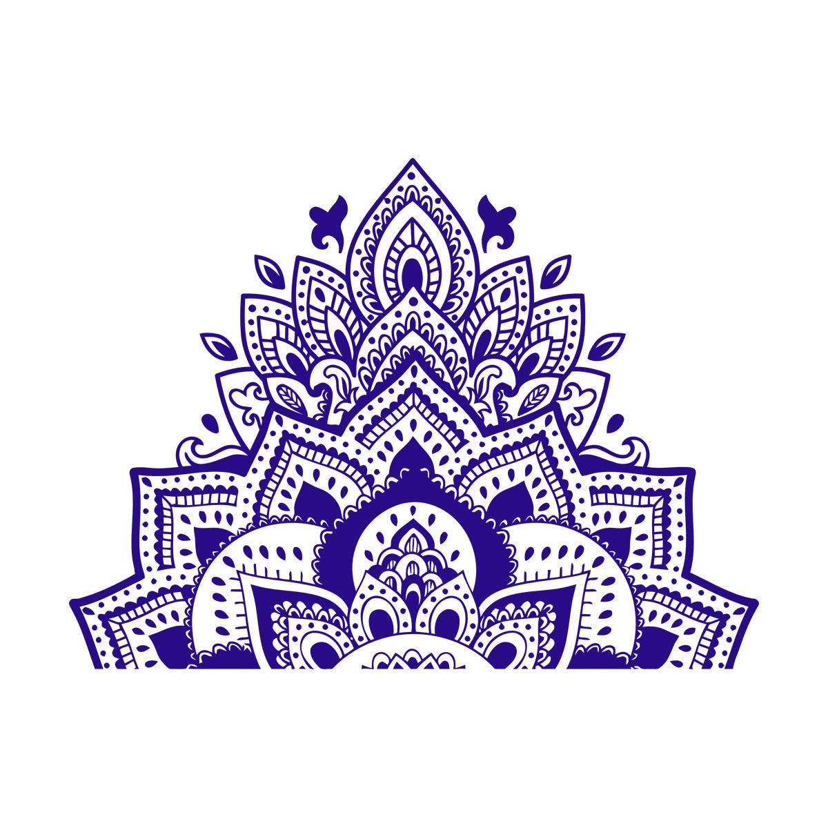 Wall Decals Mandala Flower Ornament Natural Meditation Glass Stickers