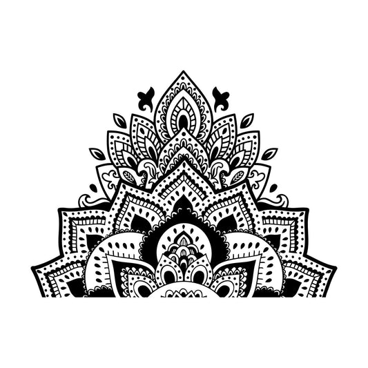 Wall Decals Mandala Flower Ornament Natural Meditation Glass Stickers